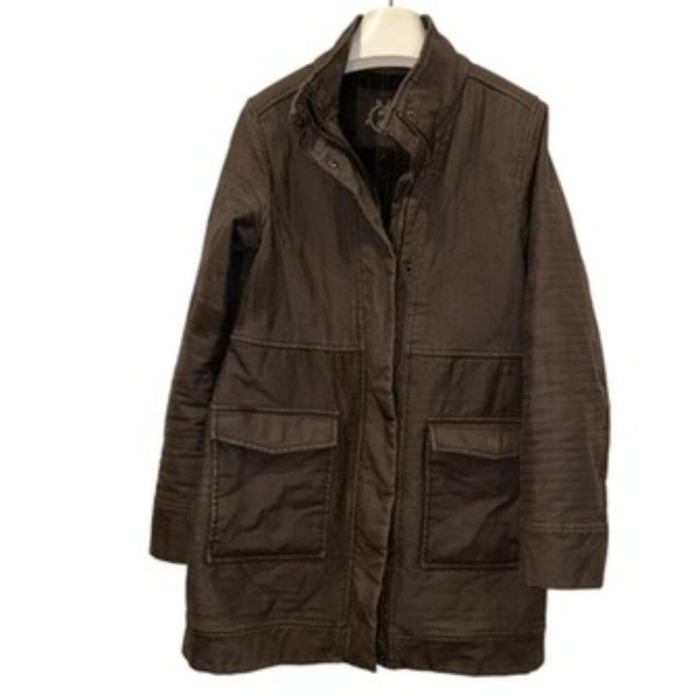 prana grayish brownish heavy cotton field jacket coat XS